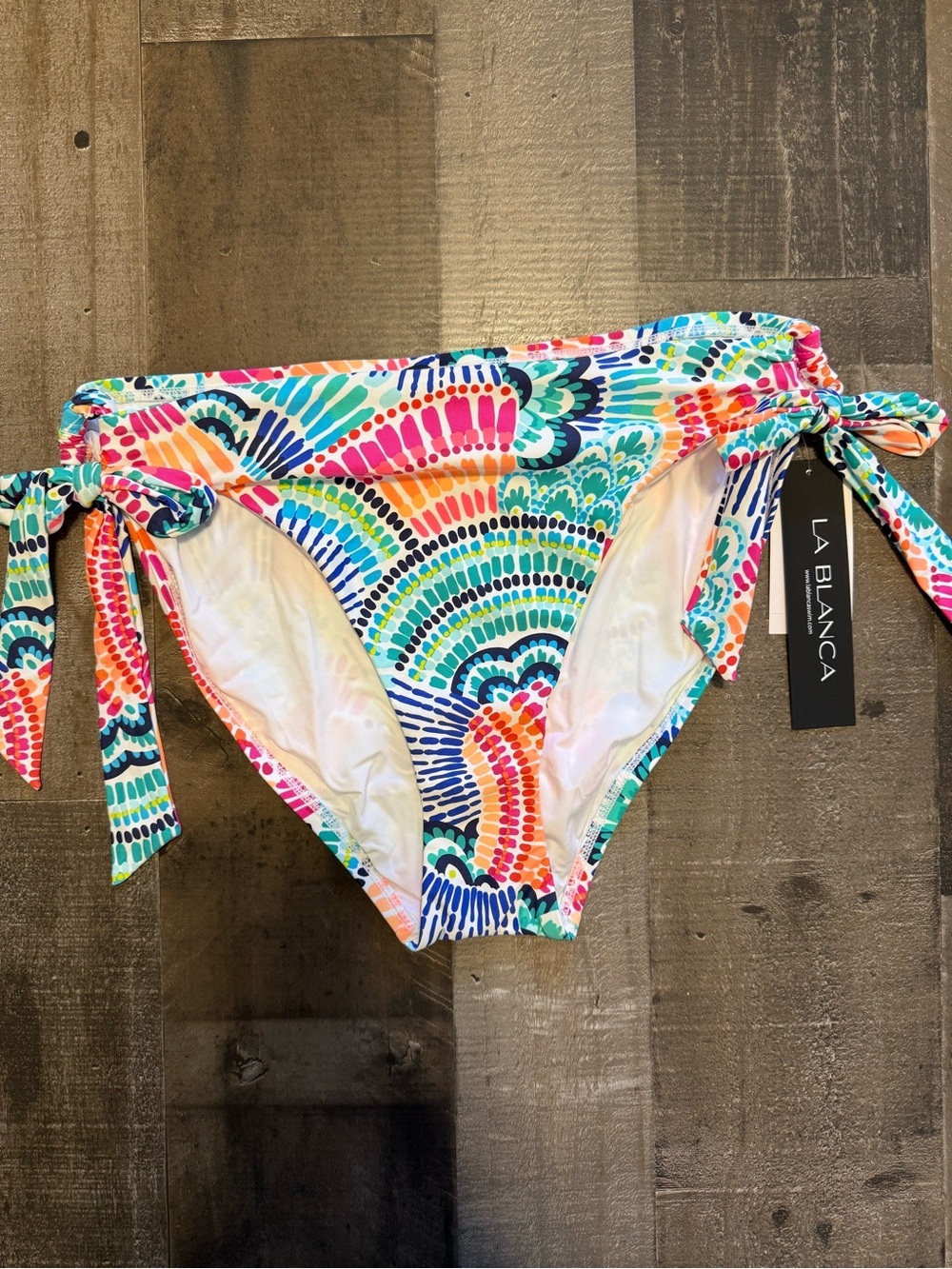 La Blanca Vibrant Multicolor Tie-Side Bikini Bottoms